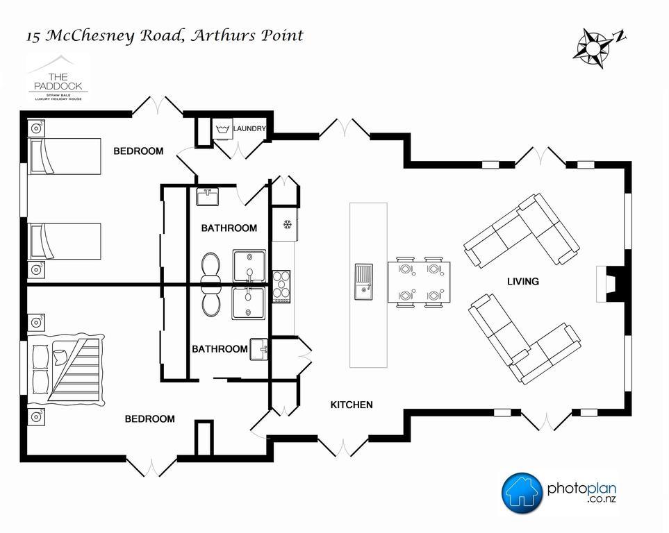 The Paddock Straw Bale Luxury Holiday House Arthurs Point Екстериор снимка